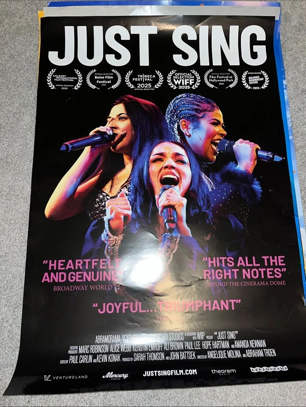 “Just Sing” The Movie Poster for the musical master in your house - be brave